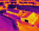 Drone Infra red image of solar panel Drone photo by Red Drone Ltd In Wiltshire