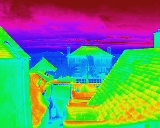 Drone Infra red image of solar panel Drone photo by Red Drone Ltd In Wiltshire